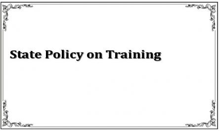 State Policy on Training
