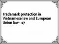 Trademark protection in Vietnamese law and European Union law - 17