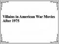 Villains in American War Movies After 1975