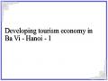 Developing tourism economy in Ba Vi - Hanoi - 1