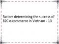 Factors determining the success of B2C e-commerce in Vietnam - 13