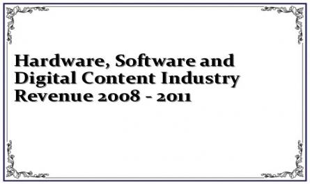 Hardware, Software and Digital Content Industry Revenue 2008 - 2011