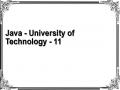 Java - University of Technology - 11