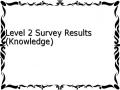 Level 2 Survey Results (Knowledge)