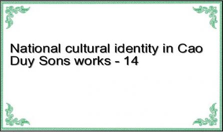 National cultural identity in Cao Duy Sons works - 14