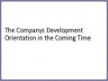 The Companys Development Orientation in the Coming Time