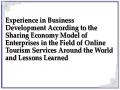 Experience in Business Development According to the Sharing Economy Model of Enterprises in the Field of Online Tourism Services Around the World and Lessons Learned