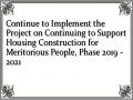 Continue to Implement the Project on Continuing to Support Housing Construction for Meritorious People, Phase 2019 - 2021