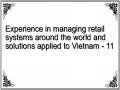 Experience in managing retail systems around the world and solutions applied to Vietnam - 11