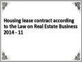 Housing lease contract according to the Law on Real Estate Business 2014 - 11