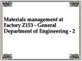 Materials management at Factory Z153 - General Department of Engineering - 2