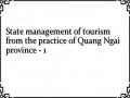 State management of tourism from the practice of Quang Ngai province - 1