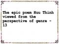 The epic poem Huu Thinh viewed from the perspective of genre - 13