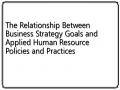 The Relationship Between Business Strategy Goals and Applied Human Resource Policies and Practices