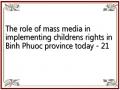 The role of mass media in implementing childrens rights in Binh Phuoc province today - 21