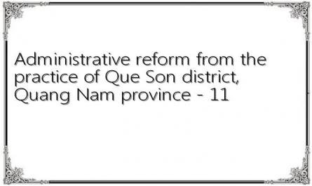Administrative reform from the practice of Que Son district, Quang Nam province - 11