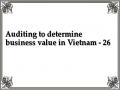 Auditing to determine business value in Vietnam - 26