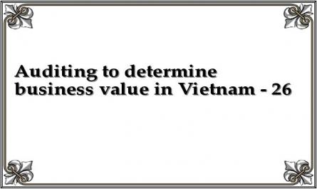 Auditing to determine business value in Vietnam - 26