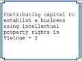 Contributing capital to establish a business using intellectual property rights in Vietnam - 2