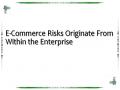 E-Commerce Risks Originate From Within the Enterprise