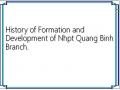 History of Formation and Development of Nhpt Quang Binh Branch.