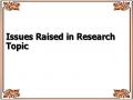 Issues Raised in Research Topic