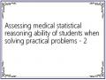 Assessing medical statistical reasoning ability of students when solving practical problems - 2