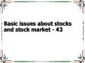 Basic issues about stocks and stock market - 43