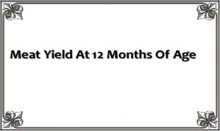 Meat Yield At 12 Months Of Age