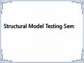 Structural Model Testing Sem