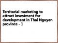 Territorial marketing to attract investment for development in Thai Nguyen province - 1