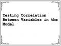 Testing Correlation Between Variables in the Model