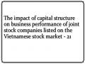 The impact of capital structure on business performance of joint stock companies listed on the Vietnamese stock market - 21