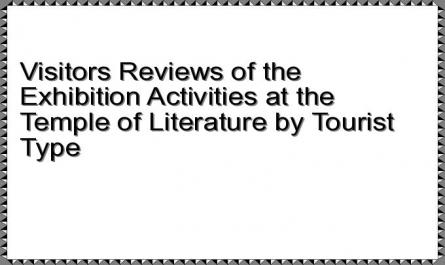 Visitors Reviews of the Exhibition Activities at the Temple of Literature by Tourist Type
