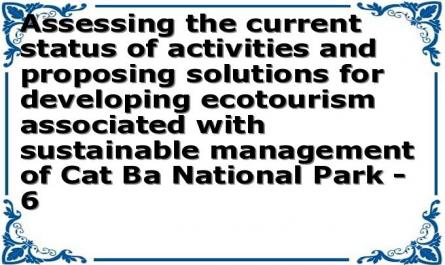 Assessing the current status of activities and proposing solutions for developing ecotourism associated with sustainable management of Cat Ba National Park - 6