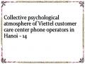 Collective psychological atmosphere of Viettel customer care center phone operators in Hanoi - 14
