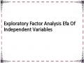 Exploratory Factor Analysis Efa Of Independent Variables