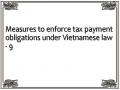 Measures to enforce tax payment obligations under Vietnamese law - 9