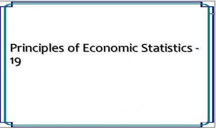 Principles of Economic Statistics - 19
