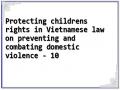 Protecting childrens rights in Vietnamese law on preventing and combating domestic violence - 10