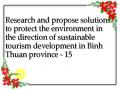 Research and propose solutions to protect the environment in the direction of sustainable tourism development in Binh Thuan province - 15