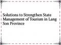 Solutions to Strengthen State Management of Tourism in Lang Son Province