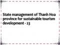 State management of Thanh Hoa province for sustainable tourism development - 23