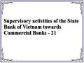 Supervisory activities of the State Bank of Vietnam towards Commercial Banks - 21