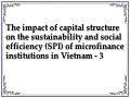 The impact of capital structure on the sustainability and social efficiency (SPI) of microfinance institutions in Vietnam - 3