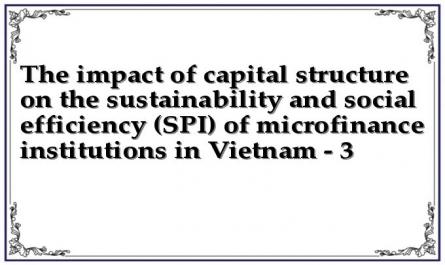 The impact of capital structure on the sustainability and social efficiency (SPI) of microfinance institutions in Vietnam - 3