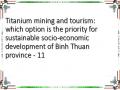 Titanium mining and tourism: which option is the priority for sustainable socio-economic development of Binh Thuan province - 11