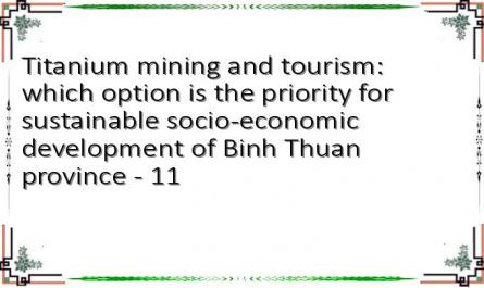 Titanium mining and tourism: which option is the priority for sustainable socio-economic development of Binh Thuan province - 11