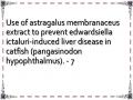 Use of astragalus membranaceus extract to prevent edwardsiella ictaluri-induced liver disease in catfish (pangasinodon hypophthalmus). - 7