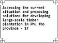 Assessing the current situation and proposing solutions for developing large-scale timber plantation in Phu Tho province - 17